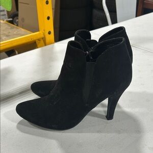 Madeline Black Heeled Ankle Boots